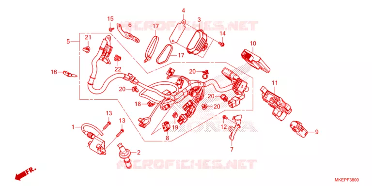 BEDRADINGSBUNDEL/ ONTSTEKINGSSPOEL Honda MOTO 450 CRF 2023  CRF450RXP