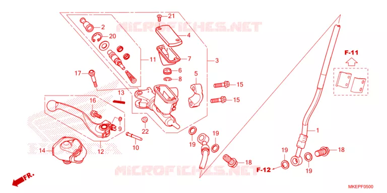VOOR REM HOOFD CILINDER Honda MOTO 450 CRF 2023  CRF450RXP