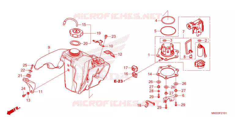 BRANDSTOF TANK (CRF450RX) Honda MOTO 450 CRF 2023  CRF450RXP