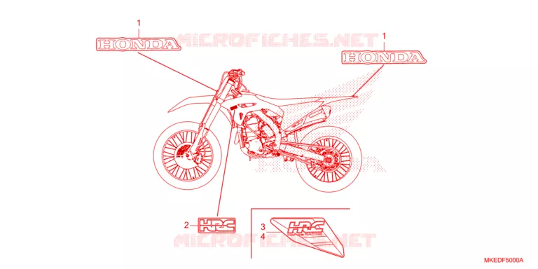 EMBLEEM/STREEP Honda MOTO 450 CRF 2023  CRF450RXP