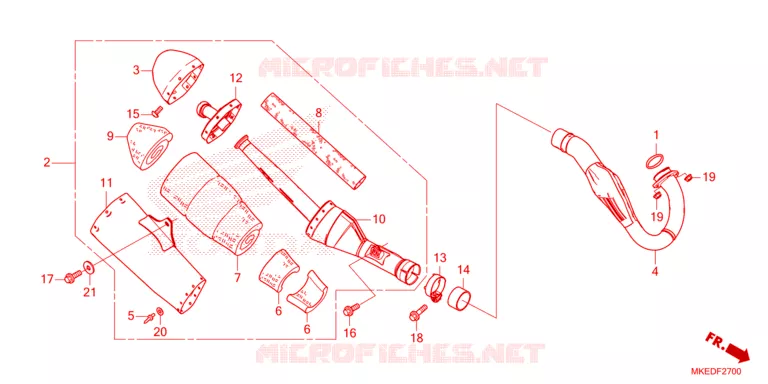 UITLAATDEMPER  Honda MOTO 450 CRF 2023  CRF450RXP