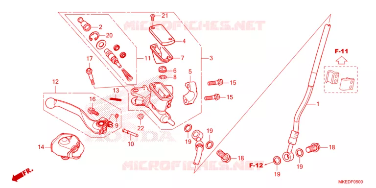 VOOR REM HOOFD CILINDER Honda MOTO 450 CRF 2023  CRF450RXP