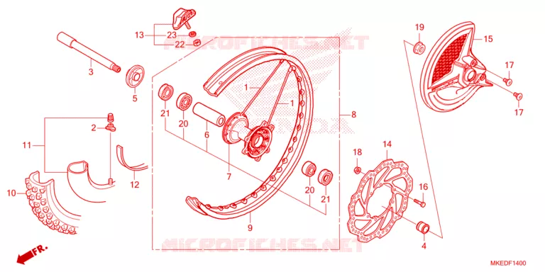 VOOR WIEL Honda MOTO 450 CRF 2023  CRF450RXP