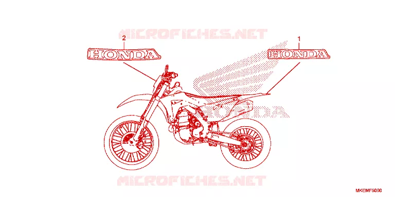 MERK(1) Honda MOTO 450 CRF 2023  CRF450XP