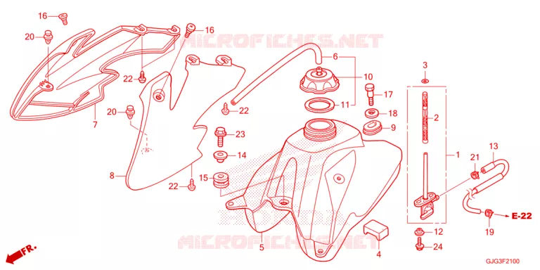 BRANDSTOF TANK  Honda MOTO 50 CRF 2023  CRF50FP