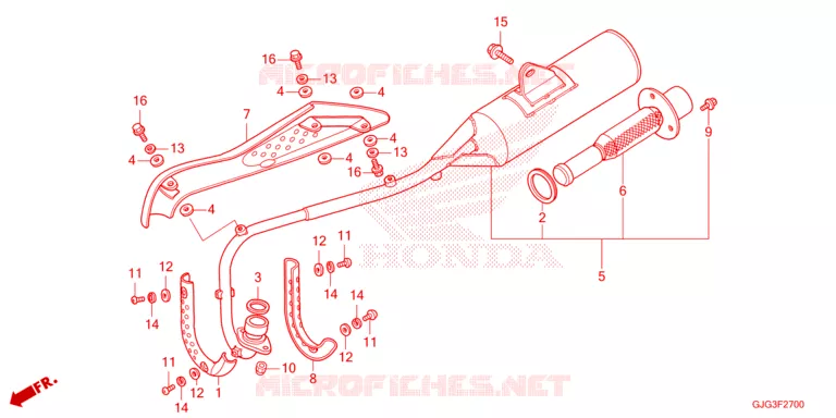 UITLAATDEMPER  Honda MOTO 50 CRF 2023  CRF50FP