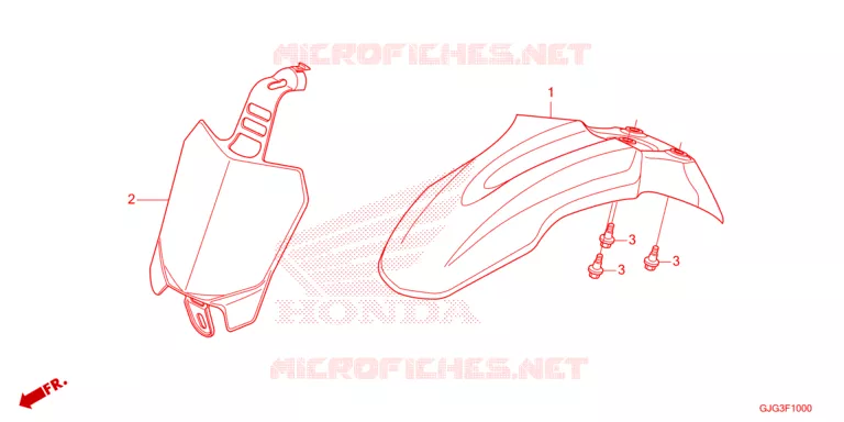 VOOR STROOMLIJNKAP/OPSTAP VLOER Honda MOTO 50 CRF 2023  CRF50FP