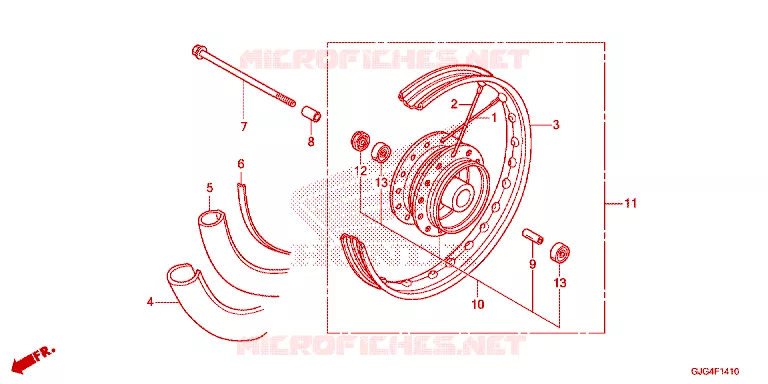 VOOR WIEL Honda MOTO 50 CRF 2023  CRF50FP