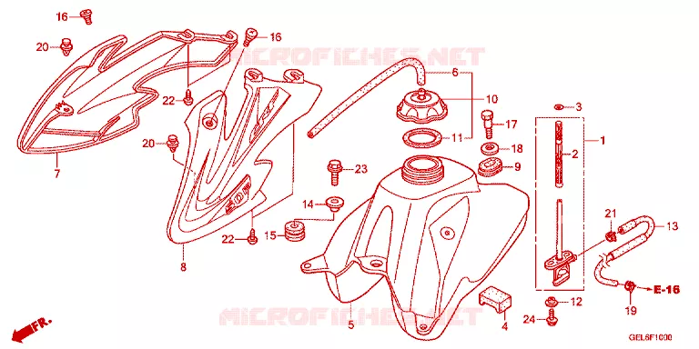 BRANDSTOF TANK  Honda MOTO 50 CRF 2024  CRF50FP