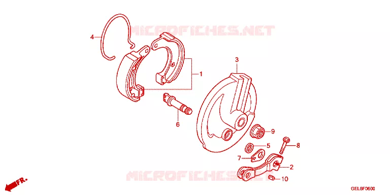 VOOR REM PANEEL Honda MOTO 50 CRF 2024  CRF50FP