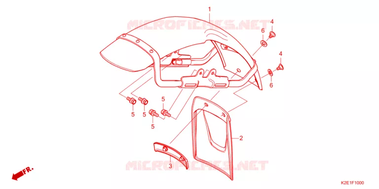 VOOR STROOMLIJNKAP/OPSTAP VLOER Honda MOTO 125 CT 2020  CT125AL_J