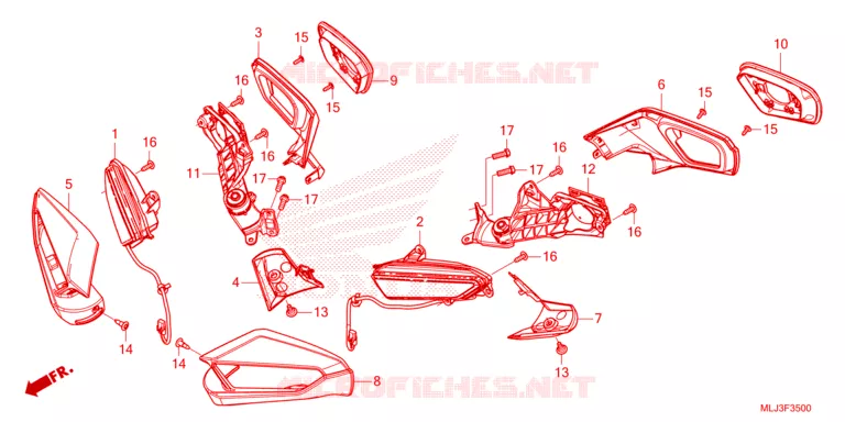 KNIPPERLICHT/SPIEGEL Honda MOTO 1800 GOLD-WING 2023  GL1800DAP