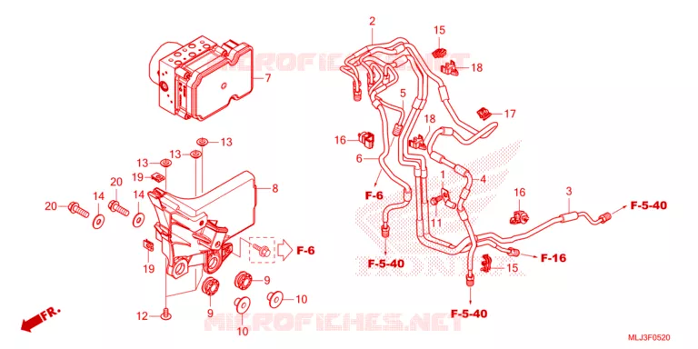 VOORREM HOOFDCILINDER/ABS MODULATOR Honda MOTO 1800 GOLD-WING 2023  GL1800DAP