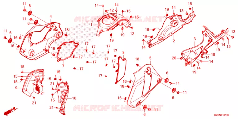 VENTILATOR AFDEKKING/DEKBAND Honda MOTO 125 GROM 2024  MSX125AP
