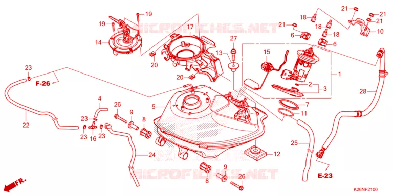 BRANDSTOF TANK  Honda MOTO 125 GROM 2023  MSX125P