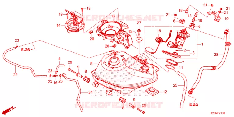 BRANDSTOF TANK  Honda MOTO 125 GROM 2023  MSX125P