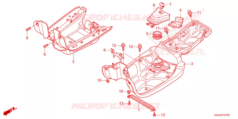 VLOER OPSTAP/ONDER AFDEKKING Honda SCOOTER 50 RUCKUS 2023  NPS50P