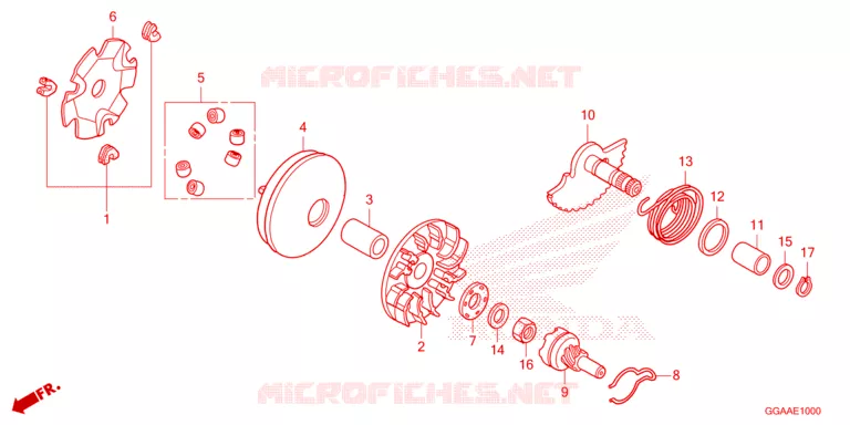 AANDRIJFFACE/ KICKSTARTER SPIL Honda SCOOTER 50 RUCKUS 2023  NPS50P
