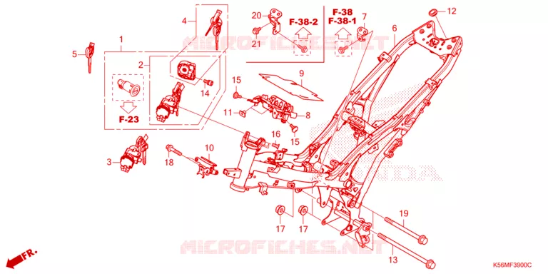 FRAME CHASSIS Honda MOTO 150 RS 2023  FS150FN_4MA