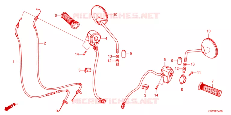HENDEL SCHAKELAAR - KABEL - SPIEGELS Honda MOTO 125 DAX 2024  ST125AP