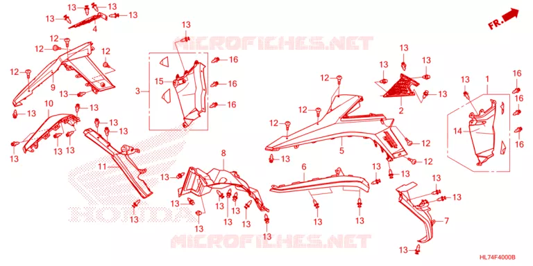 ACHTER STROOMLIJNKAP  Honda ATV 1000 TALON 2021  SXS1000S4XM