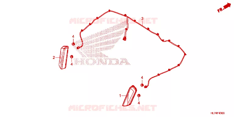 ACHTERLICHT Honda ATV 1000 TALON 2021  SXS1000S4XM