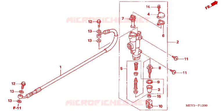 ACHTER REM HOOFD  Honda MOTO 450 CRF 2010  CRF450X9