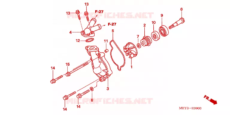 WATERPOMP Honda MOTO 450 CRF 2009  CRF450X9