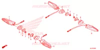 KNIPPERLICHT (CRF1000A/CRF1000D) voor Honda AFRICA TWIN 1000 DCT RED 2016
