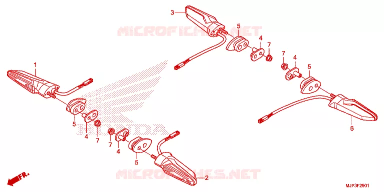 KNIPPERLICHT (CRF1000A/CRF1000D) Honda MOTO 1000 AFRICA-TWIN 2016  CRF1000DG