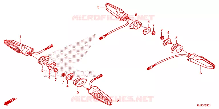 KNIPPERLICHT (CRF1000A/CRF1000D) Honda MOTO 1000 AFRICA-TWIN 2016  CRF1000DG