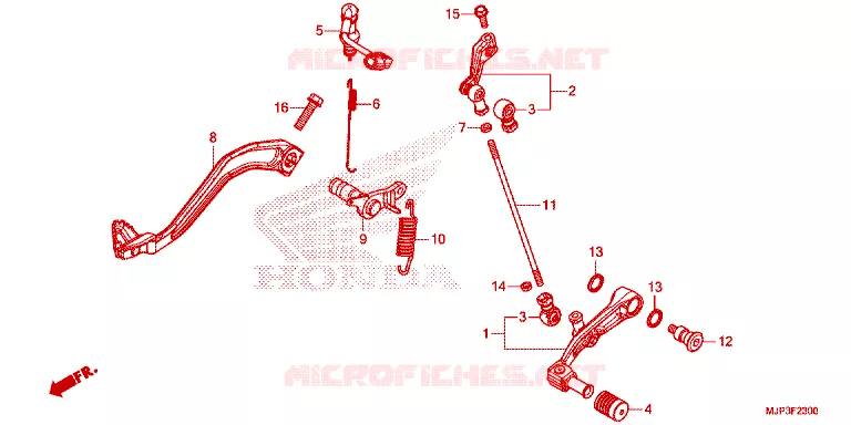 PEDAAL Honda MOTO 1000 AFRICA-TWIN 2016  CRF1000AG