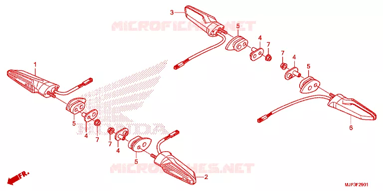 KNIPPERLICHT (CRF1000A/CRF1000D) Honda MOTO 1000 AFRICA-TWIN 2016  CRF1000DG