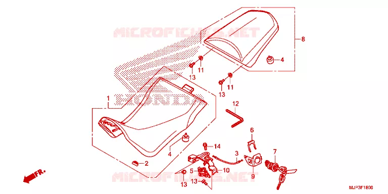 ZITTING/ZITTING KAP Honda MOTO 1000 AFRICA-TWIN 2016  CRF1000DG