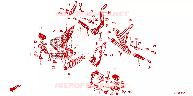 OPSTAP Honda MOTO 1000 AFRICA-TWIN 2017  CRF1000G