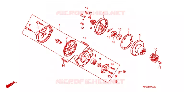 KRUKASCARTER/OLIEPOMP Honda MOTO 230 CRF 2003  CRF230F3