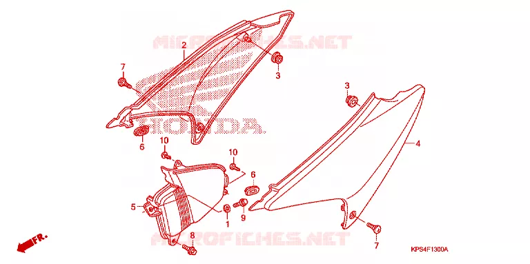 ZIJ-AFDEKKING  Honda MOTO 230 CRF 2003  CRF230F3