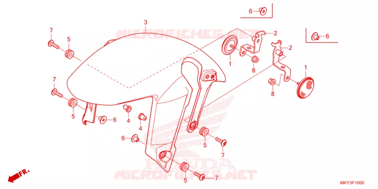 VOOR STROOMLIJNKAP/OPSTAP VLOER Honda MOTO 650 CB 2023  CB650RAP