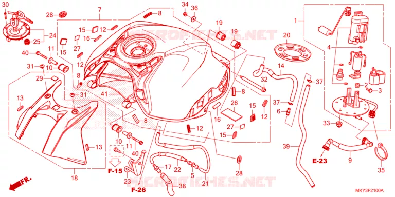 BRANDSTOF TANK  Honda MOTO 650 CB 2023  CB650RAP