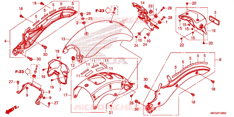 ACHTER STROOMLIJNKAP  Honda MOTO 500 REBEL 2023  CMX500AP_PH