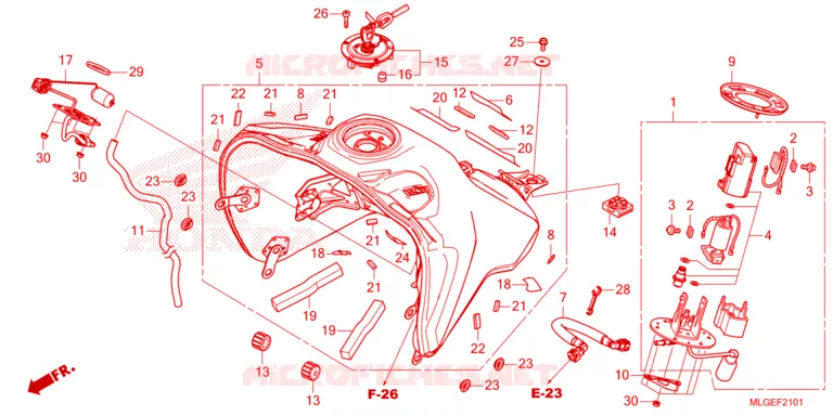 BRANDSTOF TANK/BRANDSTOF POMP (2) Honda MOTO 1100 AFRICA-TWIN 2023  CRF1100A2P