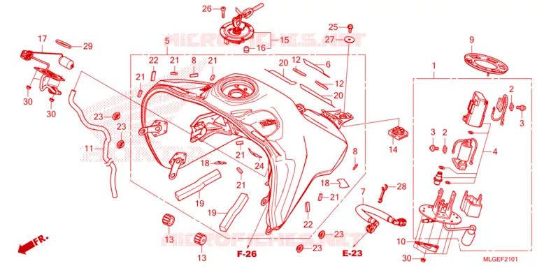 BRANDSTOF TANK/BRANDSTOF POMP (2) Honda MOTO 1100 AFRICA-TWIN 2023  CRF1100A4P
