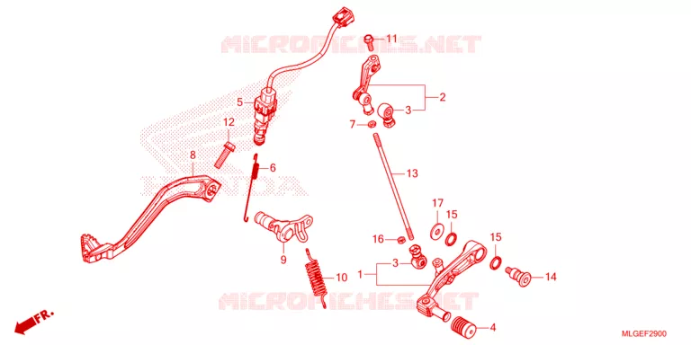 PEDAAL Honda MOTO 1100 AFRICA-TWIN 2023  CRF1100AP