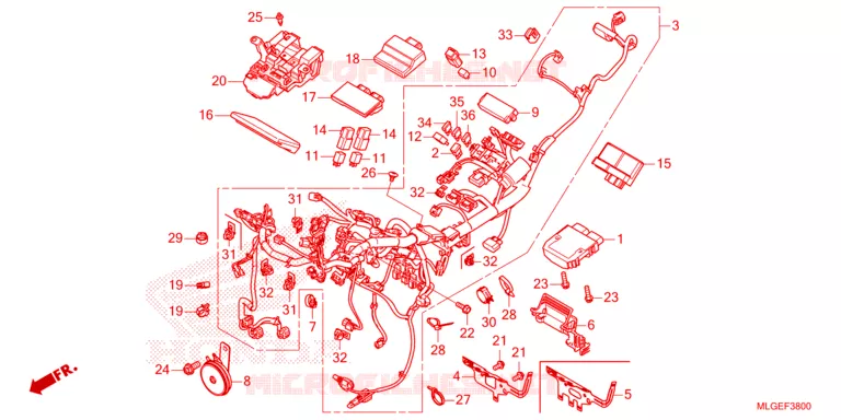 BEDRADINGSBUNDEL/ ONTSTEKINGSSPOEL Honda MOTO 1100 AFRICA-TWIN 2023  CRF1100DP