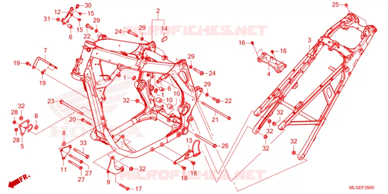 FRAME CHASSIS Honda MOTO 1100 AFRICA-TWIN 2023  CRF1100DP