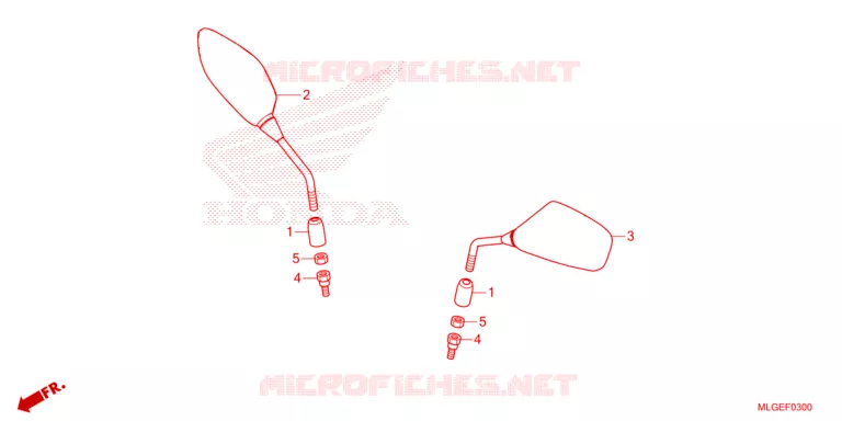 TRUNK LIGHT/MIRROR Honda MOTO 1100 AFRICA-TWIN 2023  CRF1100DP