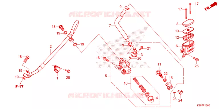 ACHTER REM HOOFD CILINDER Honda MOTO 125 MSX 2024  MSX125AP