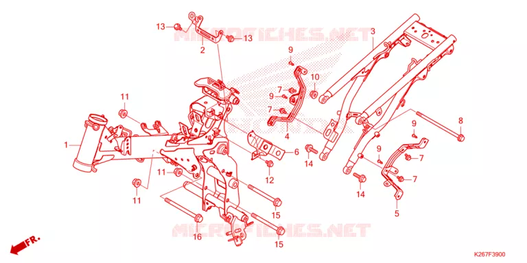 FRAME CHASSIS Honda MOTO 125 MSX 2023  MSX125AP