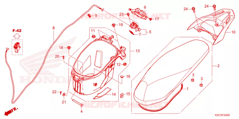 ZITTING/BAGAGEBOX Honda SCOOTER 110 DIO 2021  NSC110M
