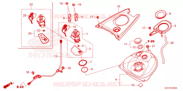 BRANDSTOF TANK/BRANDSTOF POMP Honda SCOOTER 110 VISION 2024  NSC110P